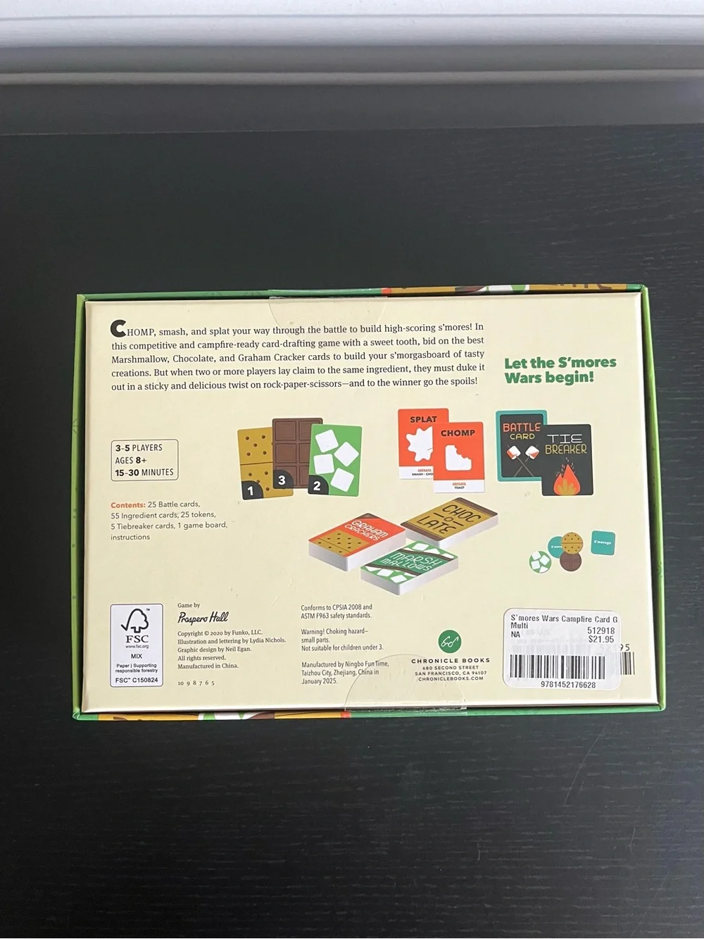 Chronicle Books S'mores Wars Card Game Campfire Snack Attacks